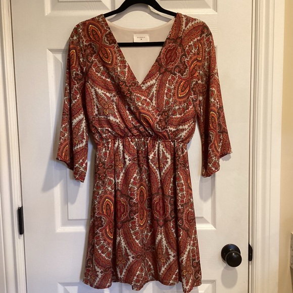 Everly Paisley Print Feminine and Flowy Dress, Size S - Picture 1 of 13